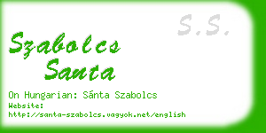 szabolcs santa business card